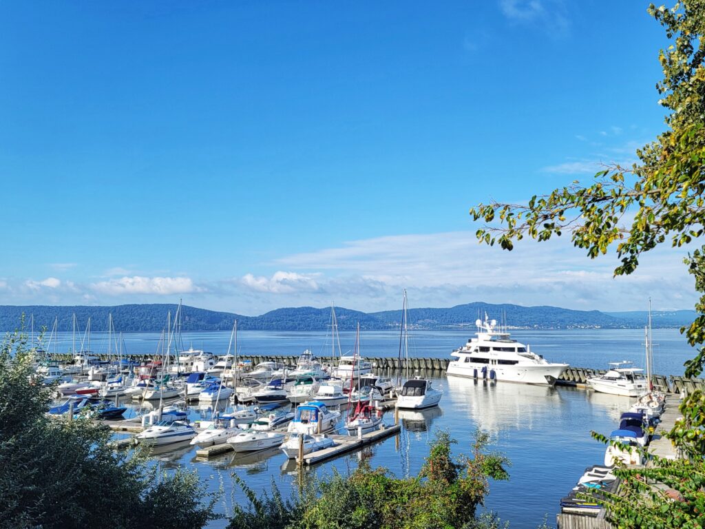 Marina near Manhattan on Hudson river